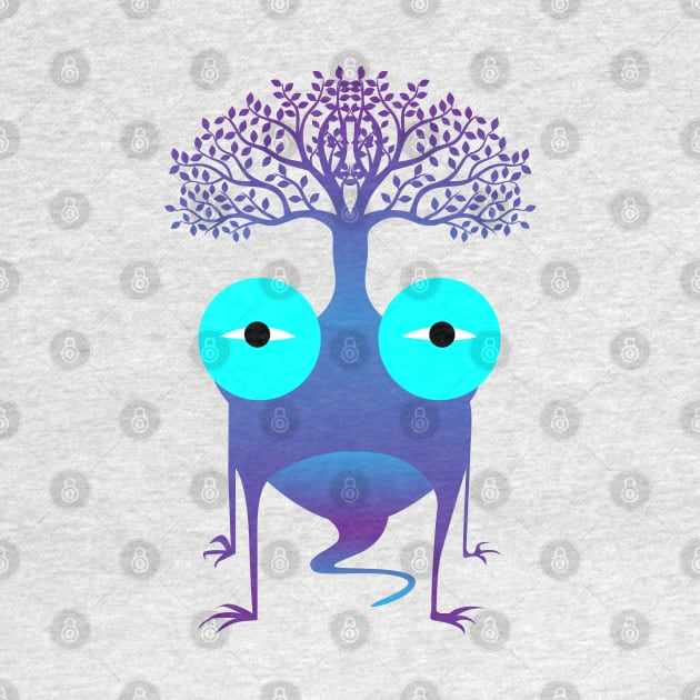 Cute Monster Frog Carrying Tree by RJ-Creative Art